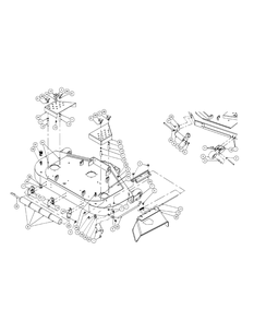 Part Location Diagram of 02003002-0637 MTD 48 Fabricated Deck Assembly